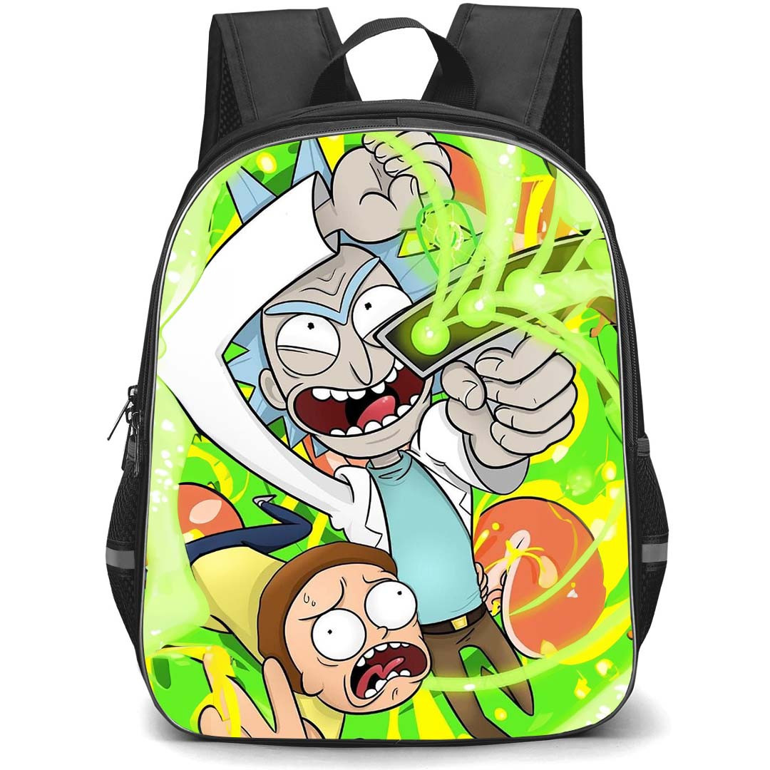 Rick And Morty Backpack StudentPack - Rick And Morty Cartoon Art Poster