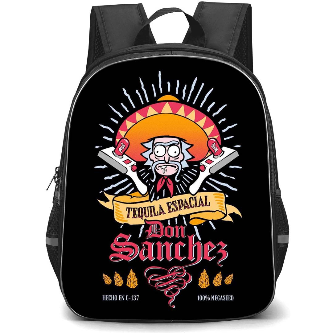 Rick And Morty Backpack StudentPack - Tequila Espacial Don Sanchez Poster