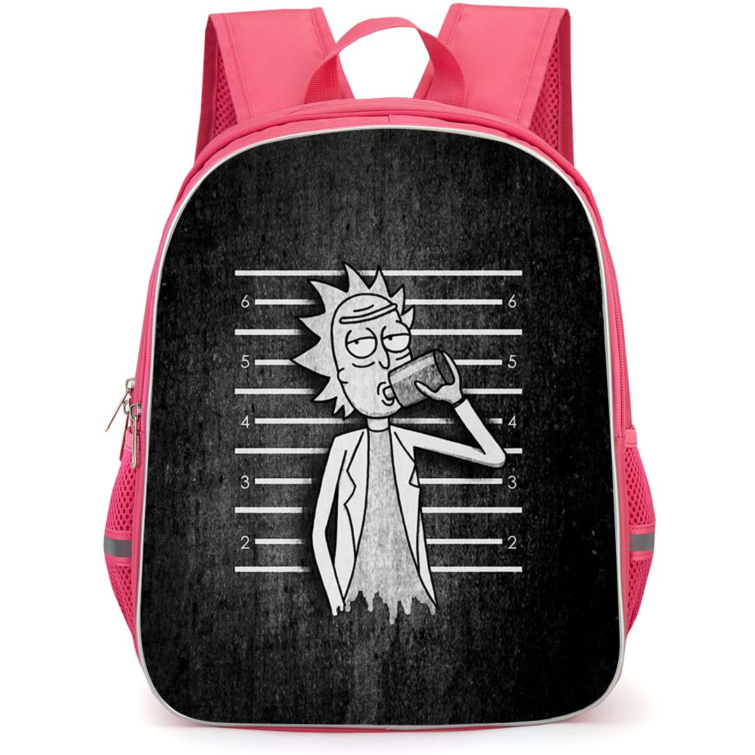 Rick And Morty Backpack StudentPack - Rick And Morty Grayscale Badass Cartoon Poster