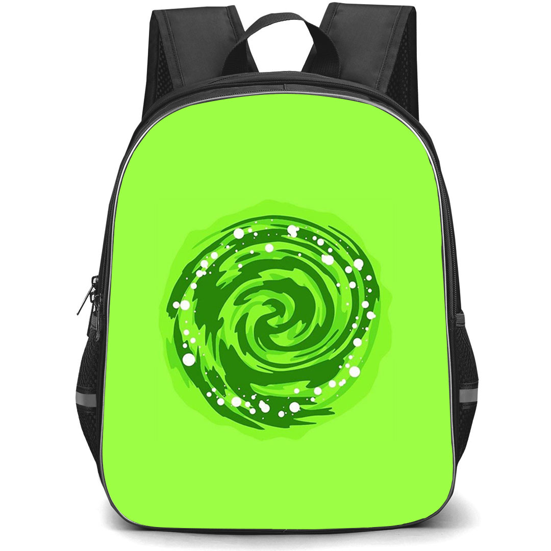 Rick And Morty Backpack StudentPack - Rick And Morty Green Helix Poster