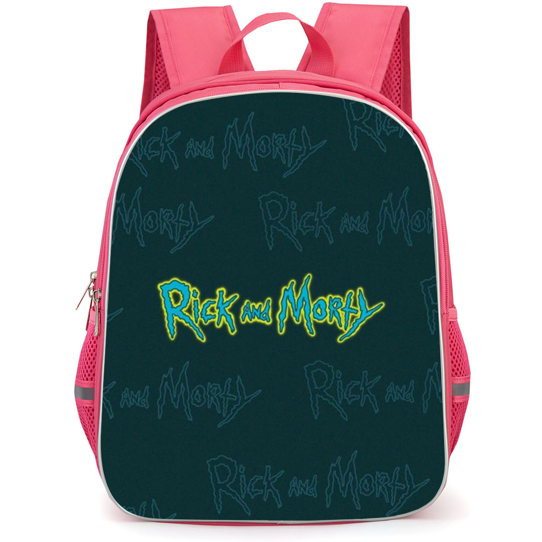 Rick And Morty Backpack StudentPack - Rick And Morty Logo On Green Background