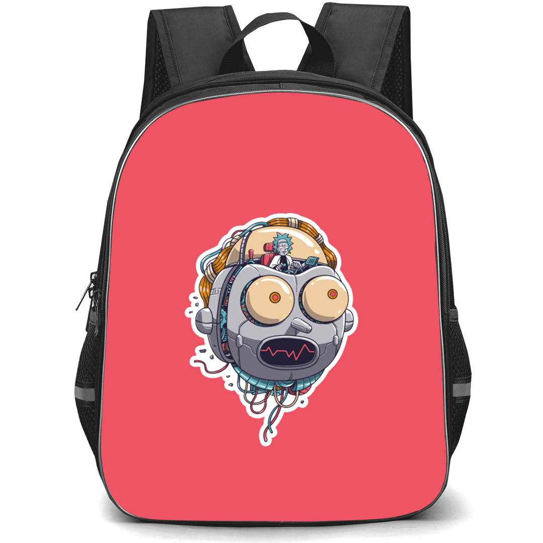 Rick And Morty EX Machina Backpack StudentPack - EX Machina Sticker Art