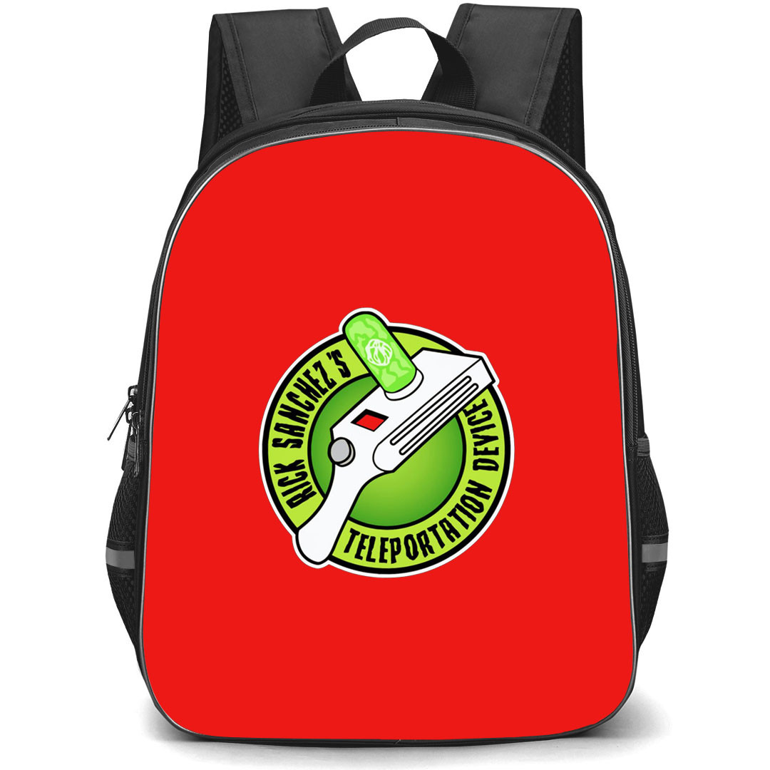 Rick And Morty Backpack StudentPack - Rick And Morty Portal Gun Round Sticker