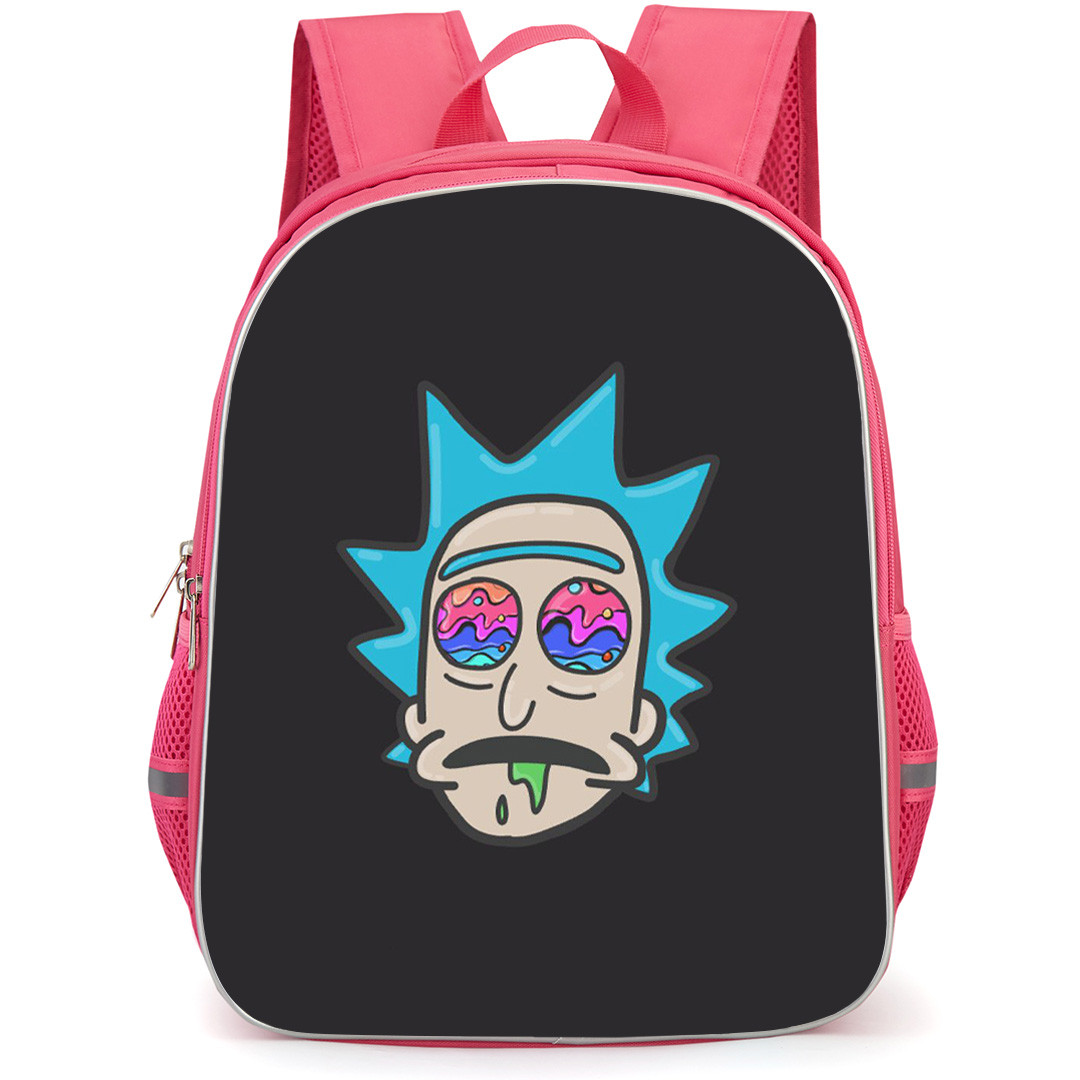 Rick And Morty Rick Sanchez Backpack StudentPack - Rick Sanchez Avatar On Black Background