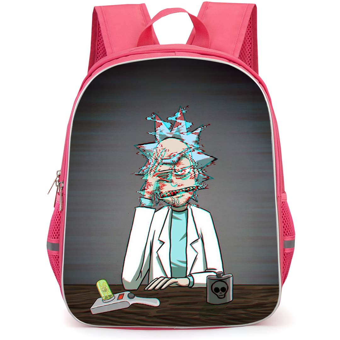 Rick And Morty Rick Sanchez Backpack StudentPack - Rick Sanchez Glitchy Rick Poster