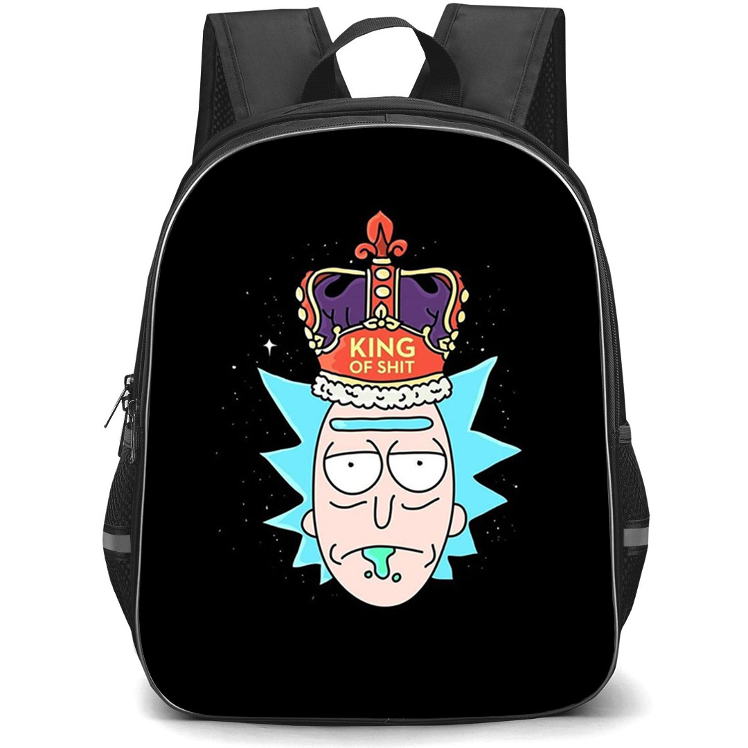 Rick And Morty Rick Sanchez Backpack StudentPack - Rick Sanchez King of Shit Poster