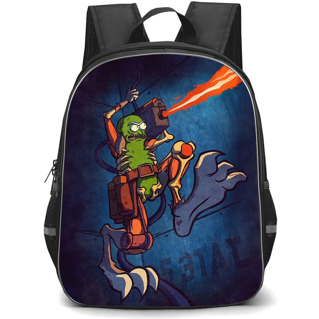 Rick And Morty Squanchy Backpack StudentPack - Squanchy The Fun-loving Alien Cat Illustration Art Poster