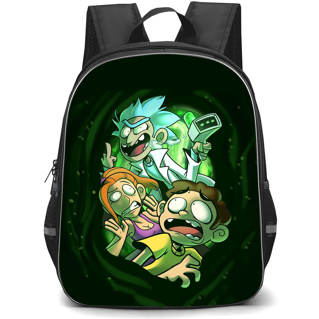 Rick And Morty Backpack StudentPack - Rick And Morty We Gotta Sell at Cons Morty Illustration Art