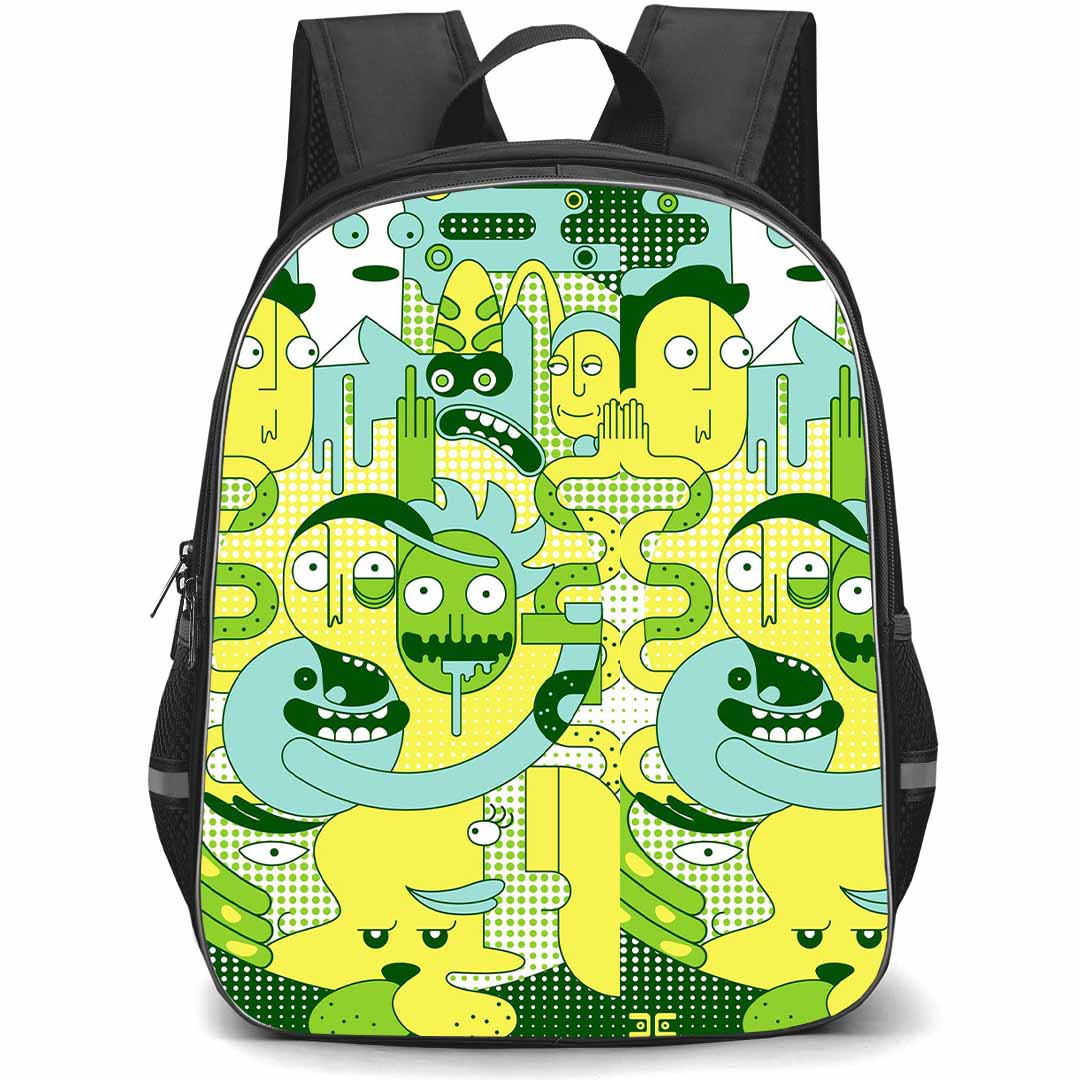 Rick And Morty Backpack StudentPack - Rick And Morty Where Are My Testicles Summer Fan Art Poster