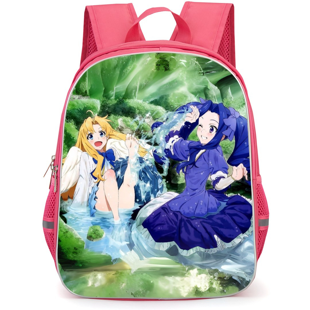The Rising of the Shield Hero Backpack StudentPack - Melty Q Melromarc & Filo Green Background