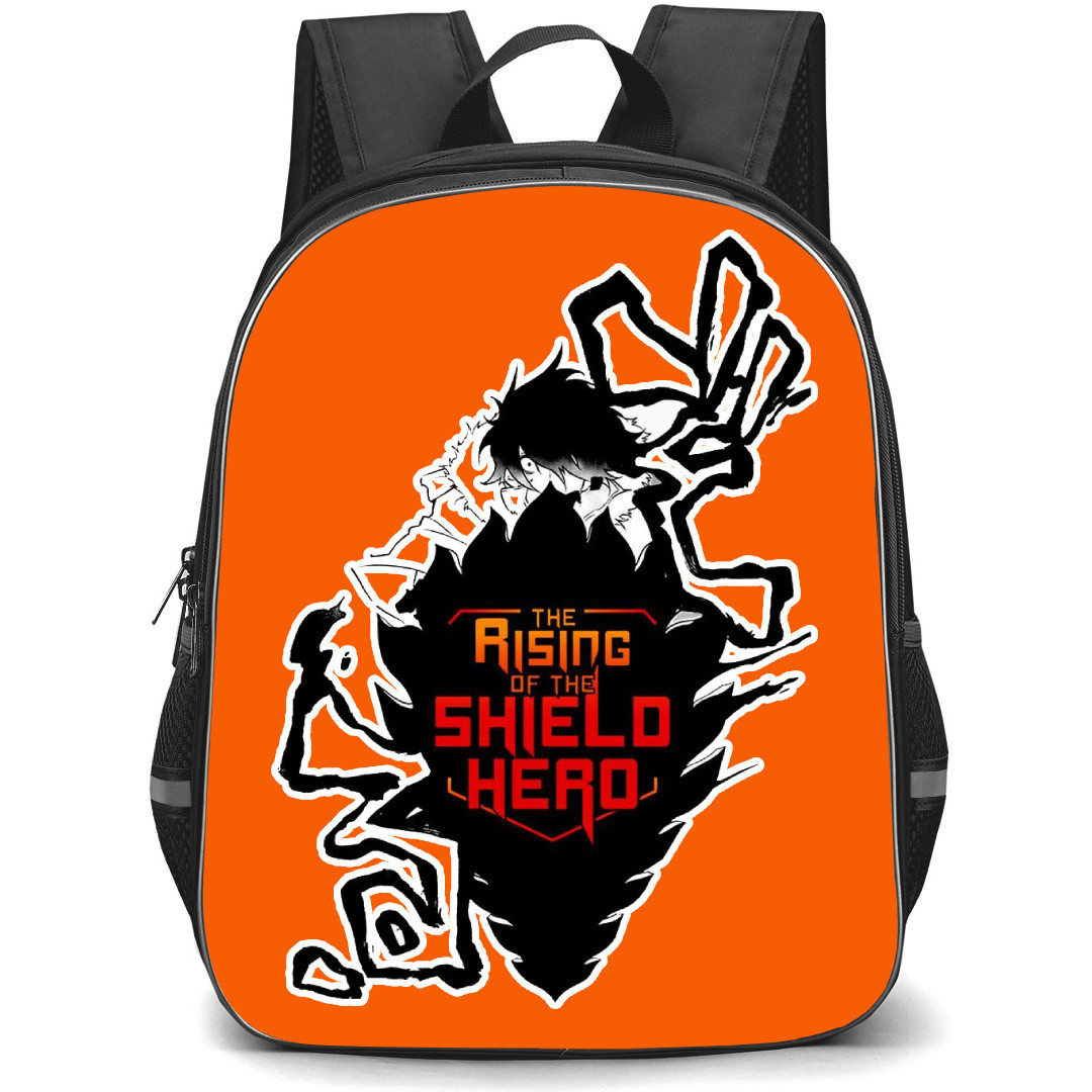 The Rising of the Shield Hero Naofumi Iwatani Backpack StudentPack - Naofumi Iwatani Black and White