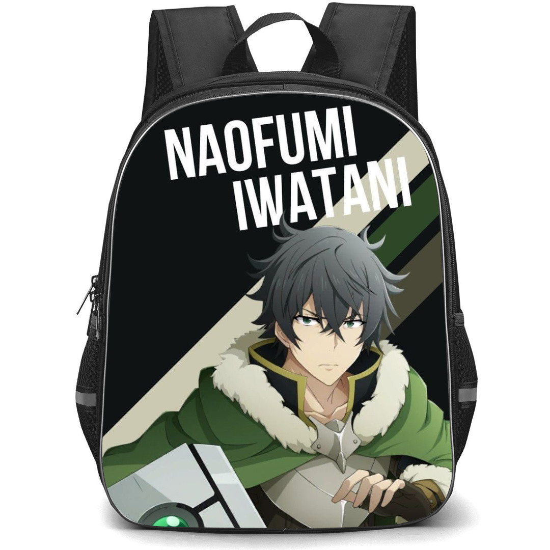 The Rising of the Shield Hero Naofumi Iwatani Backpack StudentPack - Naofumi Iwatani Holding Shield