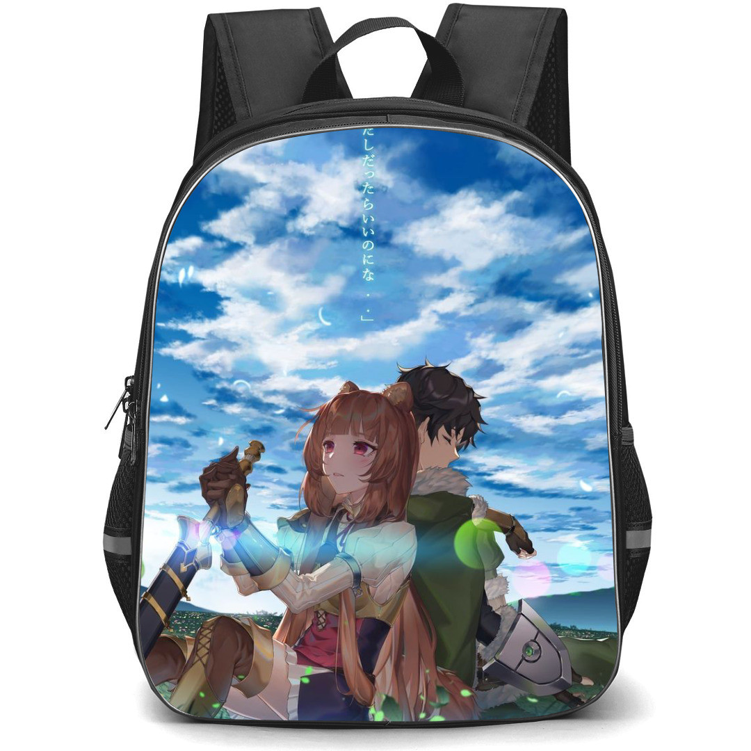 The Rising of the Shield Hero Backpack StudentPack - Naofumi Iwatani & Raphtalia Attacking Enemy