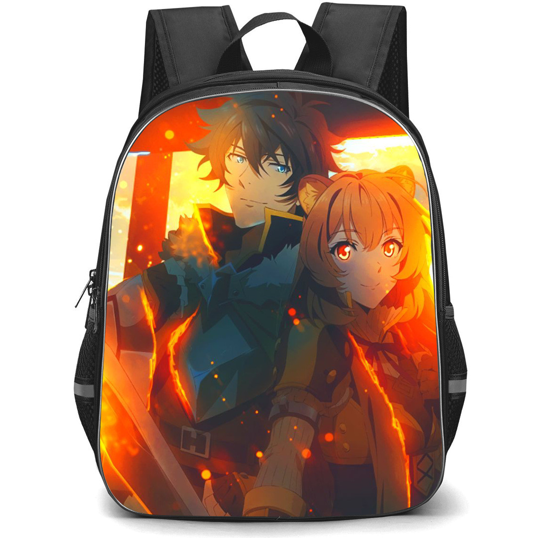 The Rising of the Shield Hero Backpack StudentPack - Naofumi Iwatani & Raphtalia Side by Side