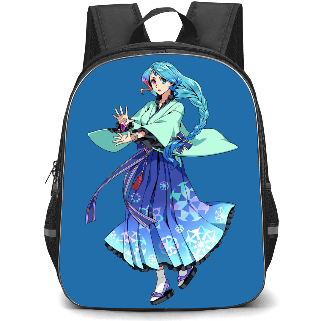 The Rising of the Shield Hero Therese Alexanderite Backpack StudentPack - Therese Alexanderite Blue Background