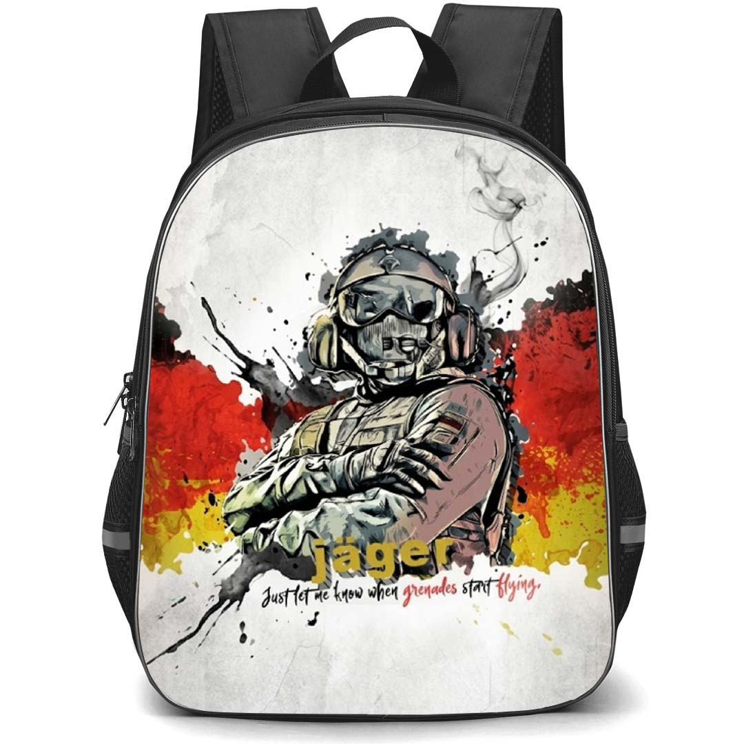Tom Clancy's Rainbow Six Jager Backpack School Bag StudentPack - Jager Phrase Grunge Poster