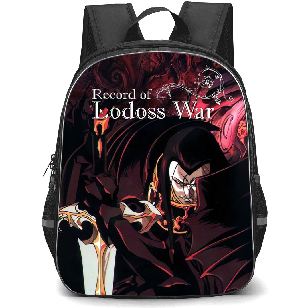 Record Of Lodoss War Ashrum Backpack School Bag StudentPack - Ashrum Fierce Holding Sword Series Portrait Poster