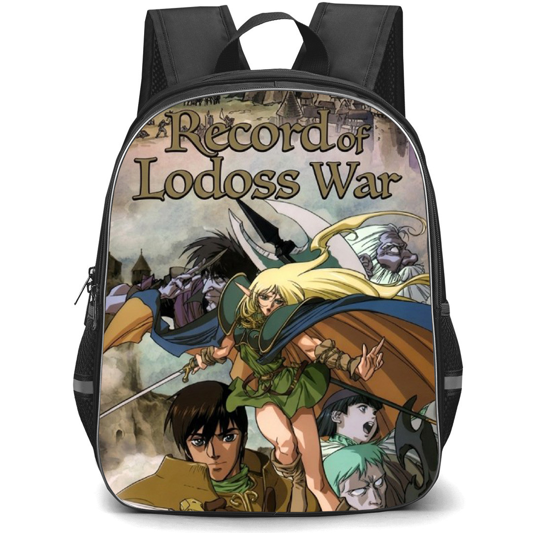 Record Of Lodoss War Backpack School Bag StudentPack - Record Of Lodoss War Characters Castle Fighting Series Poster