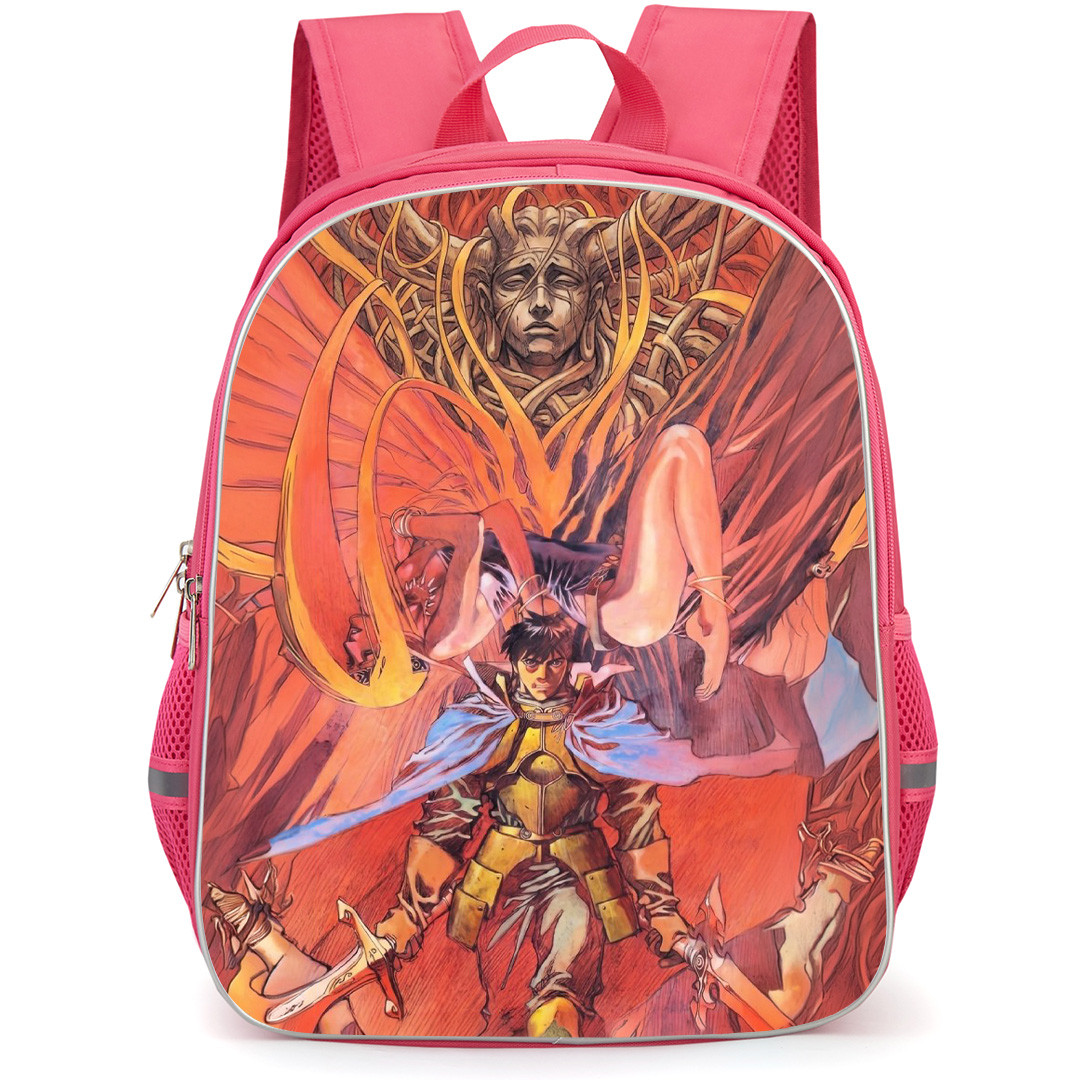 Record Of Lodoss War Backpack School Bag StudentPack - Deedlit And Parn Fierce Battle Poster