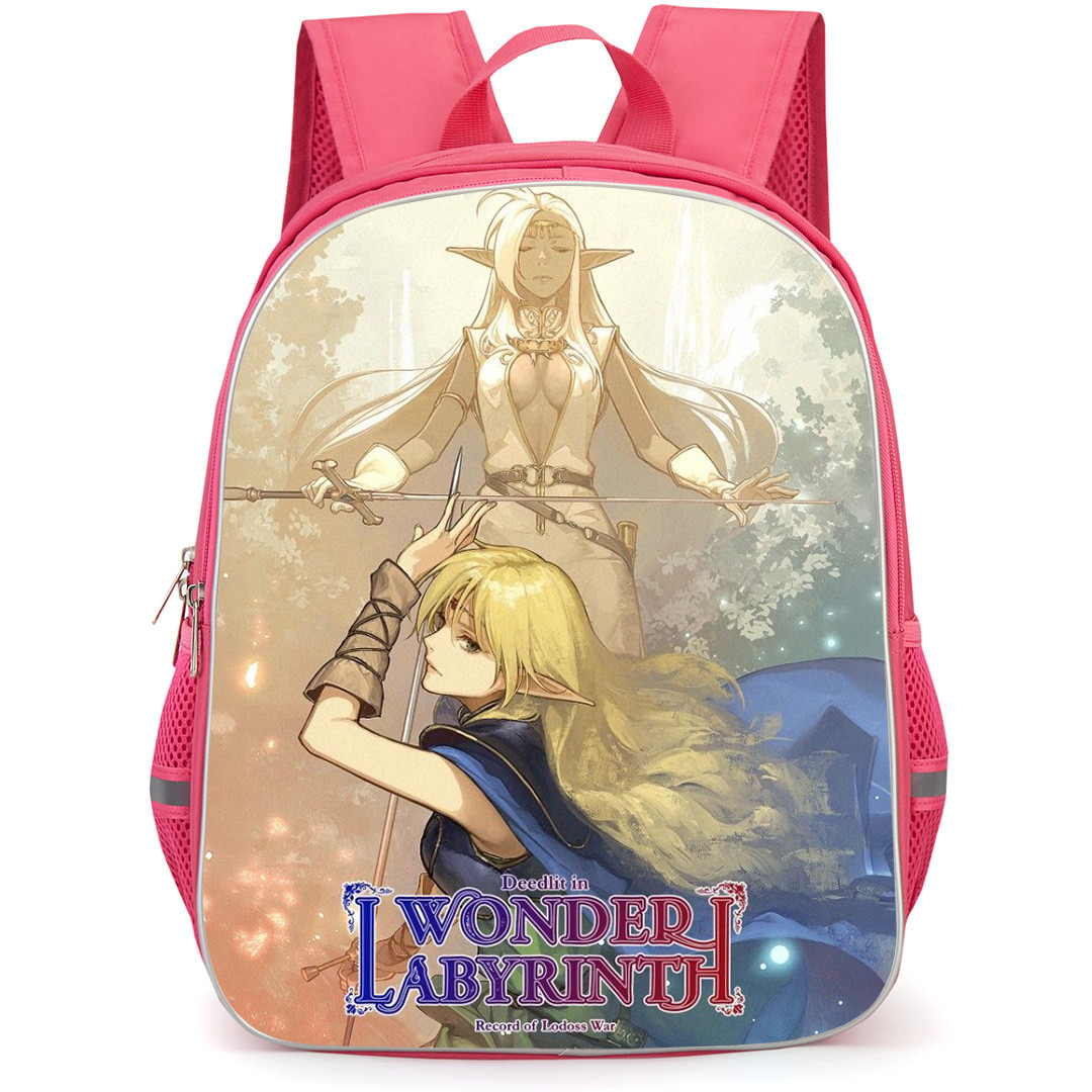 Record Of Lodoss War Backpack School Bag StudentPack - Deedlit And Pirotess Wonder Labyrinth Poster