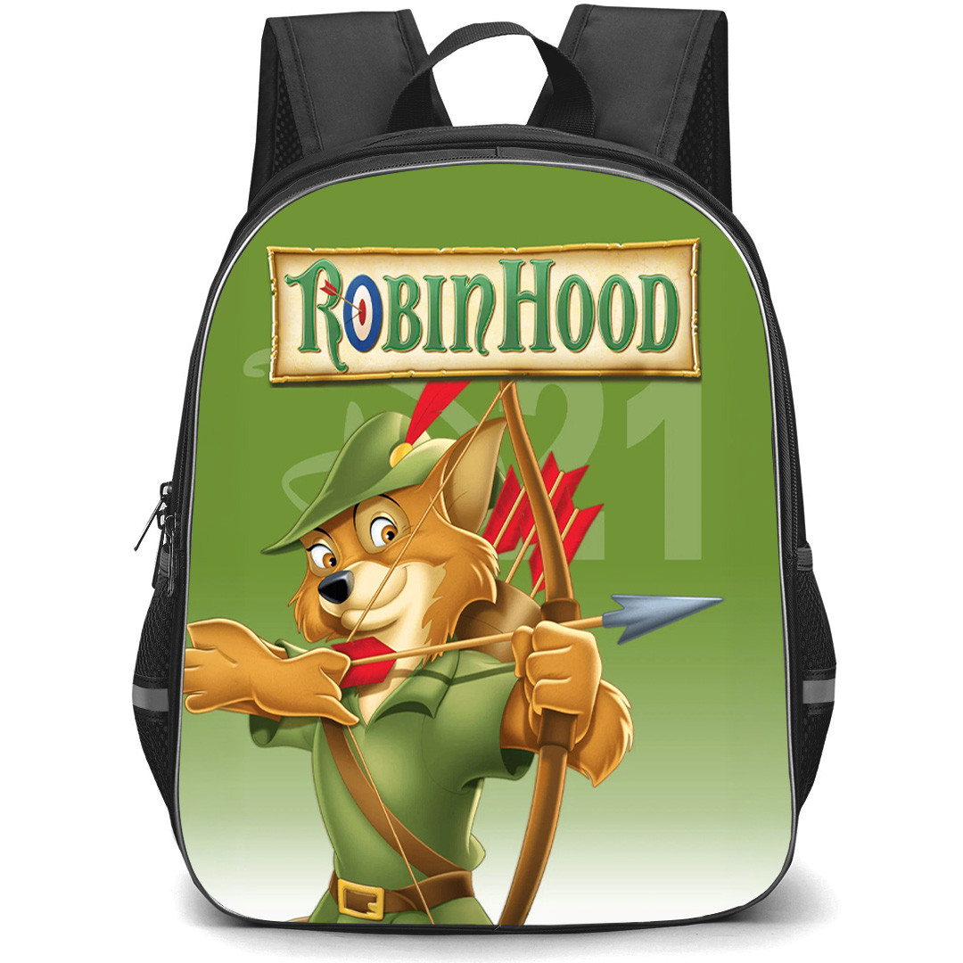Robin Hood 1973 Backpack School Bag StudentPack - Robin Hood 1973 Bowmaster Animation Art Poster