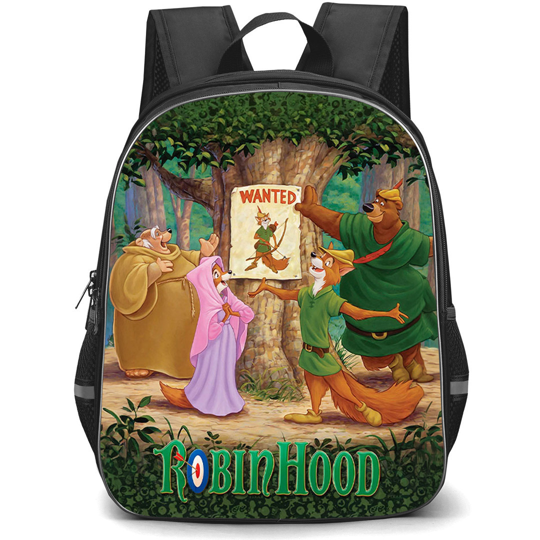 Robin Hood 1973 Backpack School Bag StudentPack - Robin Hood 1973 Forest Companions Animation Art Poster