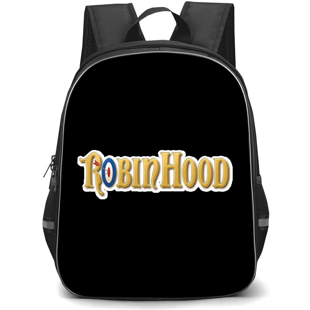 Robin Hood 1973 Backpack School Bag StudentPack - Robin Hood 1973 Gold Logo Typography Art Sticker