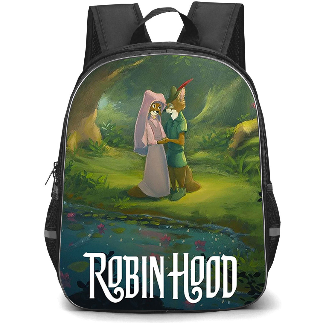 Robin Hood 1973 Backpack School Bag StudentPack - Robin Hood 1973 Robin Hood And Marian Forest Romance Animation Art Poster