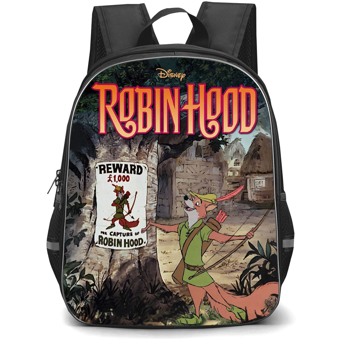Robin Hood 1973 Backpack School Bag StudentPack - Robin Hood 1973 Wanted Poster Animation Art