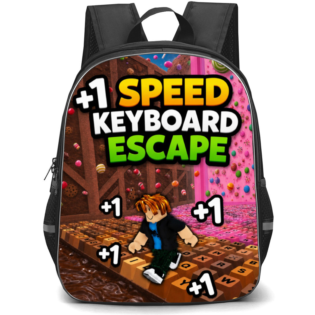 Roblox +1 Speed Keyboard Escape Backpack School Bag StudentPack - Roblox +1 Speed Keyboard Escape Game Cover Art