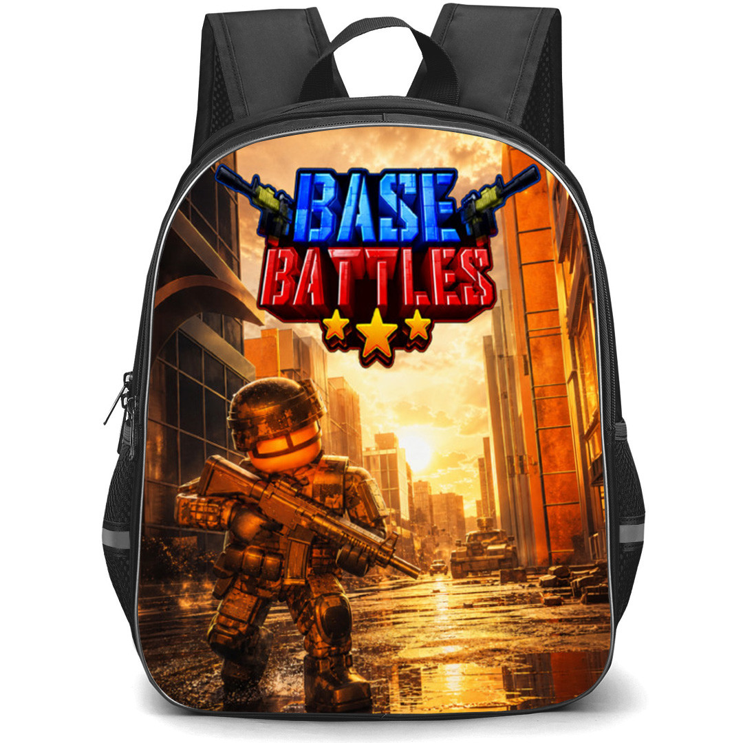 Roblox Base Battles Backpack School Bag StudentPack - Roblox Base Battles Soldier Buildings Game Poster