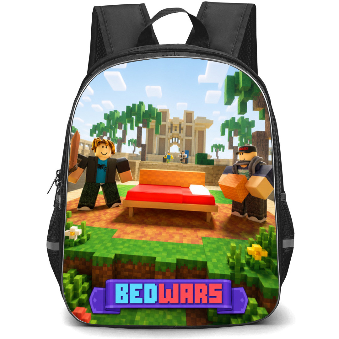 Roblox BedWars Backpack School Bag StudentPack - Roblox BedWars Gameplay Poster