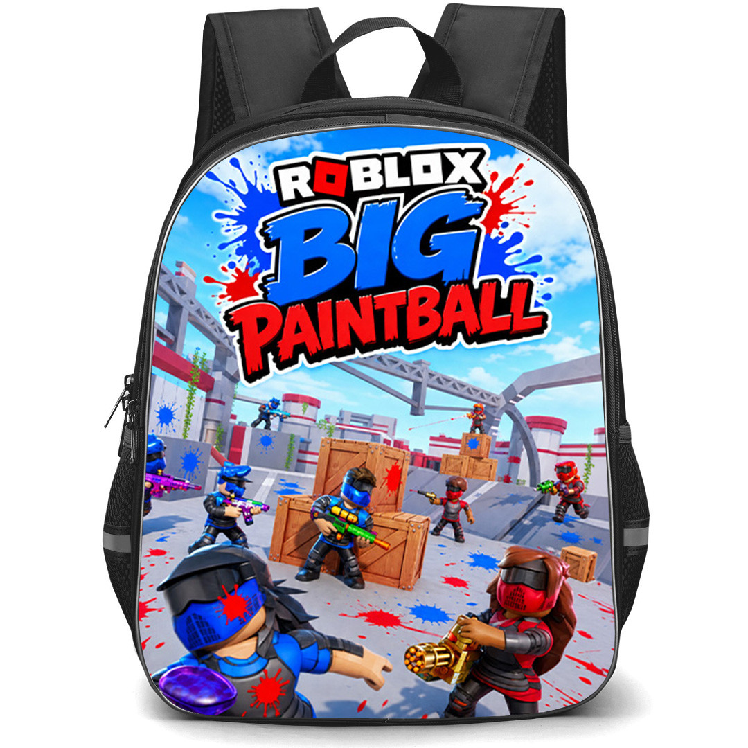 Roblox Big Paintball Backpack School Bag StudentPack - Roblox Big Paintball Action FPS Multiplayer Arena Poster
