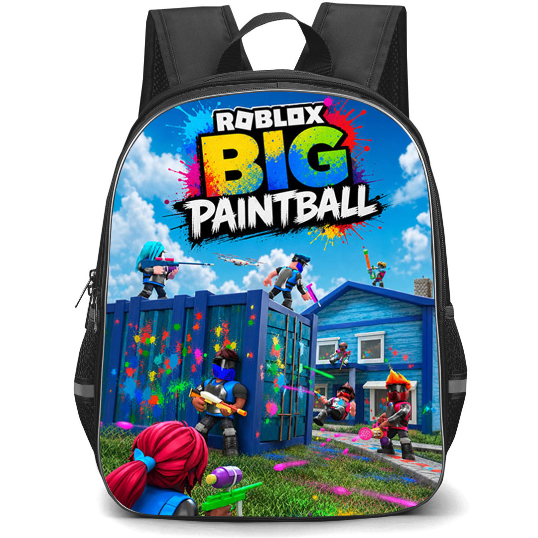 Roblox Big Paintball Backpack School Bag StudentPack - Roblox Big Paintball Competitive FPS Paintball Gaming Art Poster