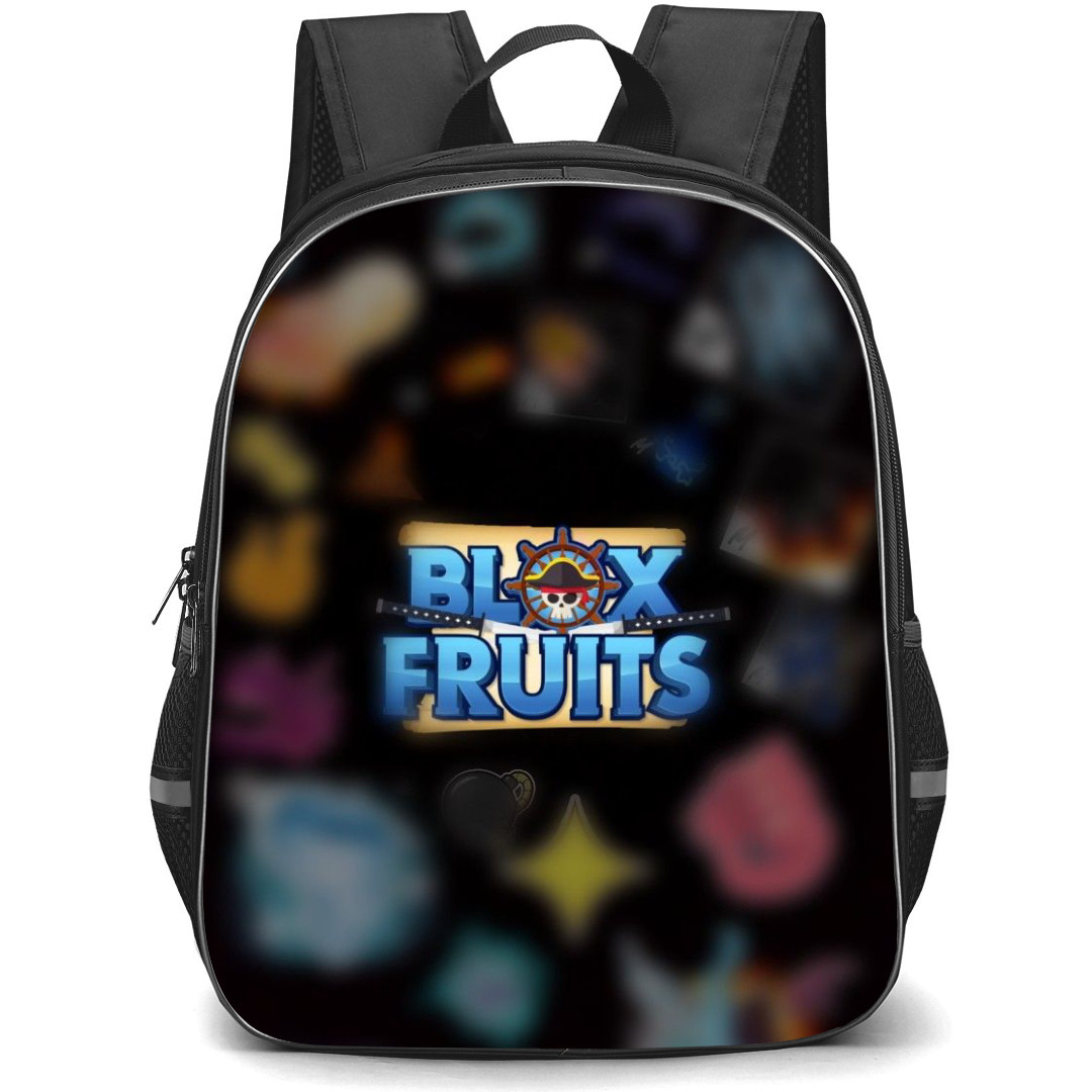 Roblox Blox Fruits Backpack StudentPack - Blox Fruits Series Logo On Shadow Background
