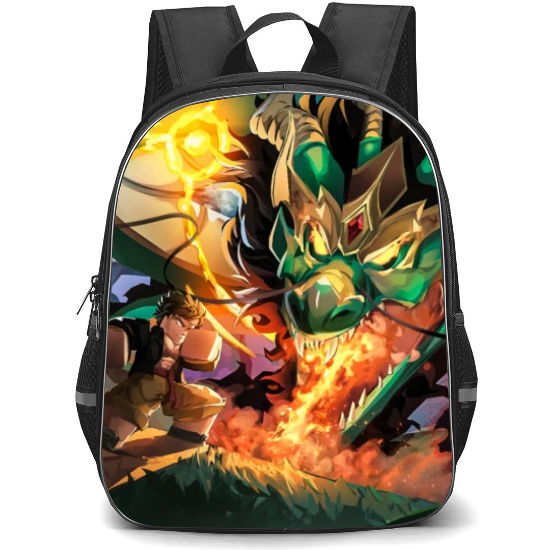 Roblox Blox Fruits Backpack StudentPack - Blox Fruits Wordmark Dragon