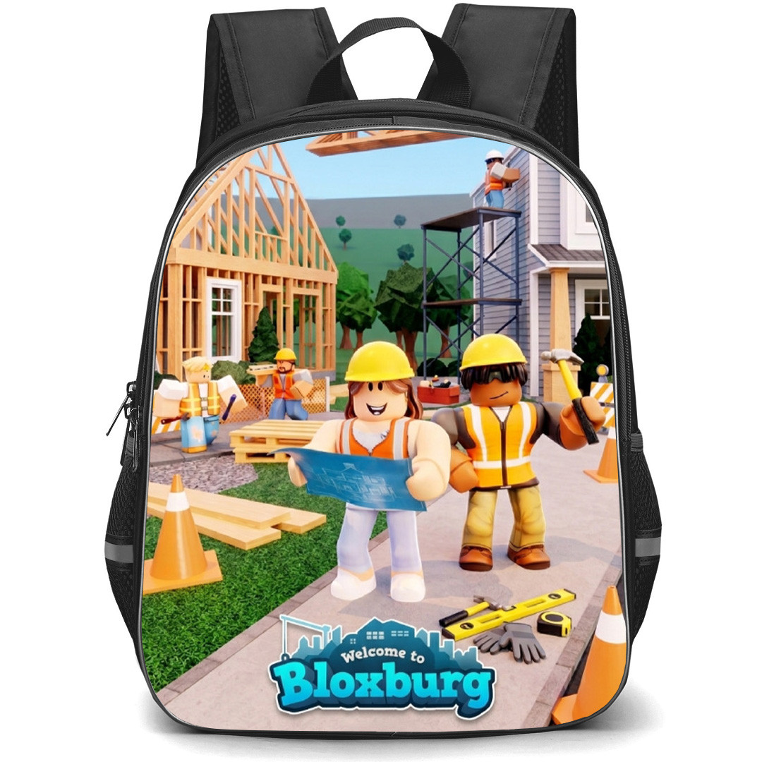 Roblox Welcome To Bloxburg Backpack School Bag StudentPack - Roblox Welcome To Bloxburg Building House Game Poster