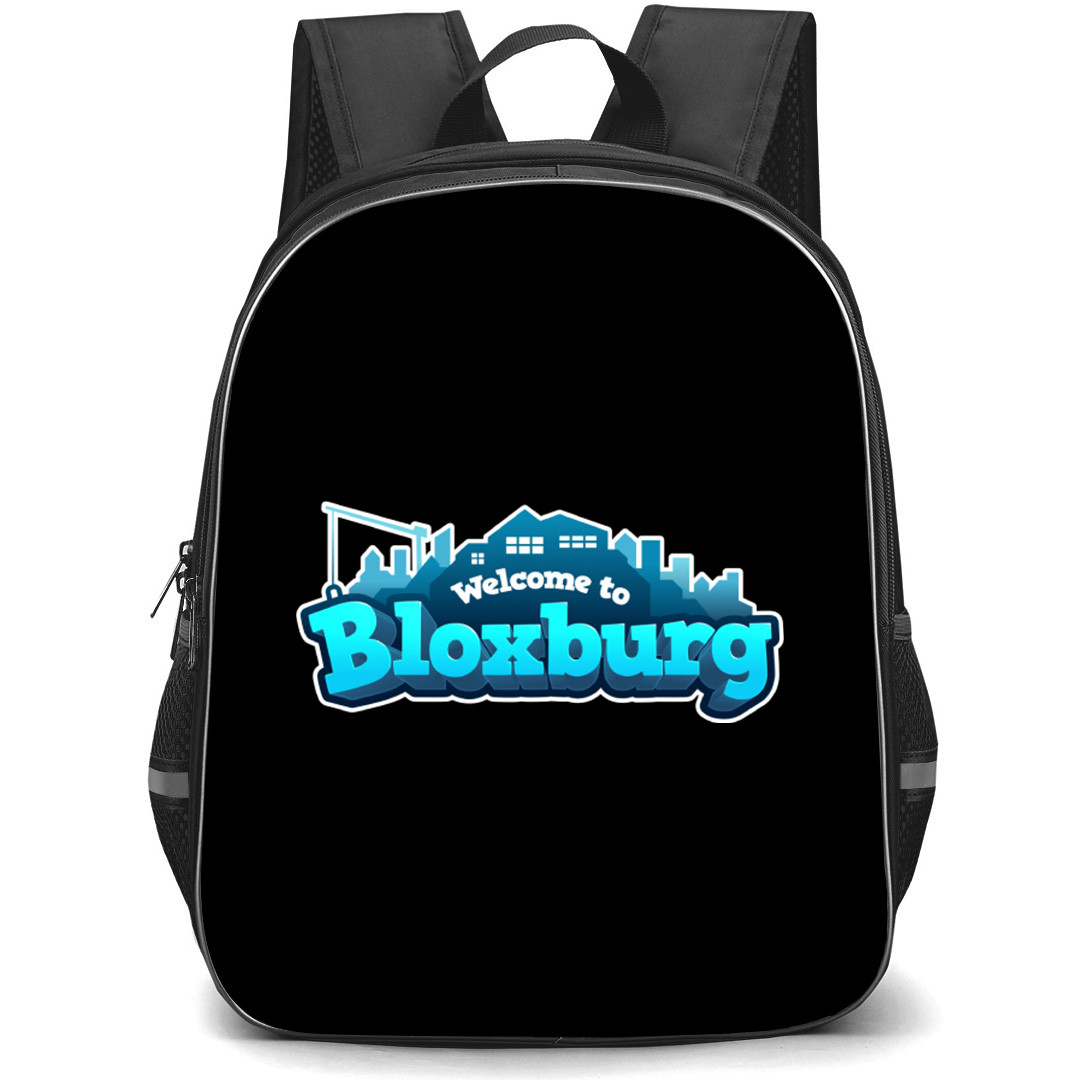 Roblox Welcome To Bloxburg Backpack School Bag StudentPack - Roblox Welcome To Bloxburg Game Logo Sticker