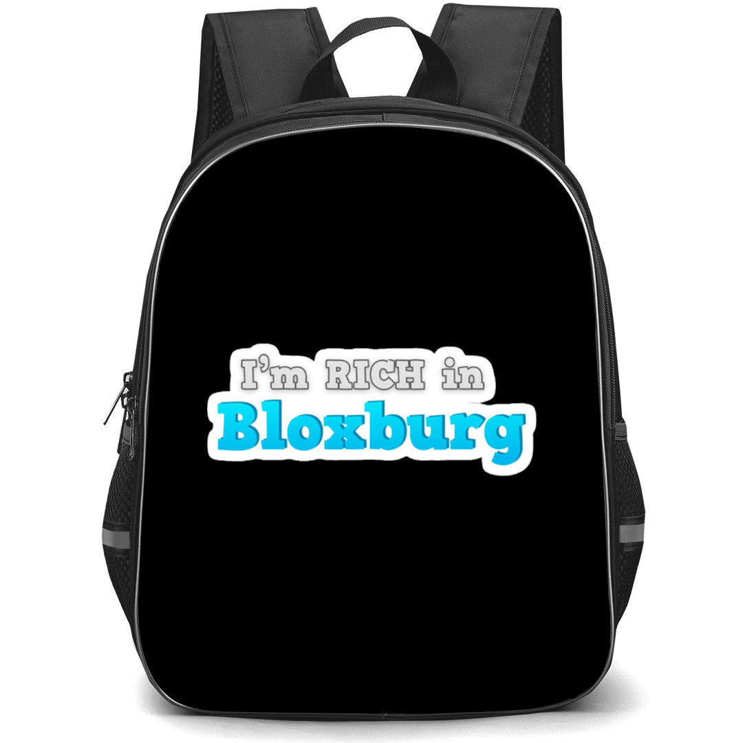 Roblox Welcome To Bloxburg Backpack School Bag StudentPack - Roblox Welcome To Bloxburg Im Rich Sticker