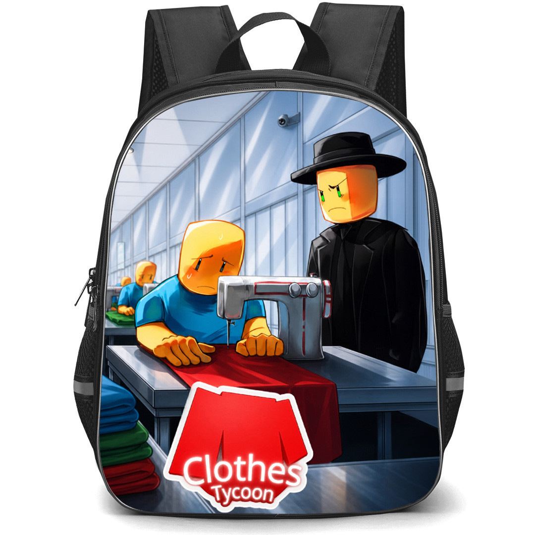 Roblox Clothes Tycoon Backpack School Bag StudentPack - Roblox Clothes Tycoon Game Poster Cartoon Art