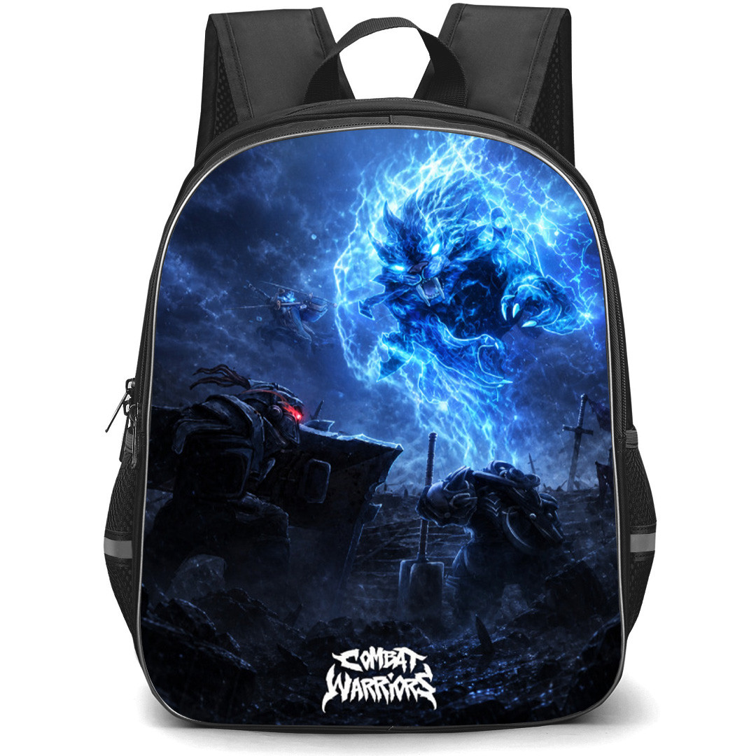Roblox Combat Warriors Backpack School Bag StudentPack - Roblox Combat Warriors Blue Battle Game Poster