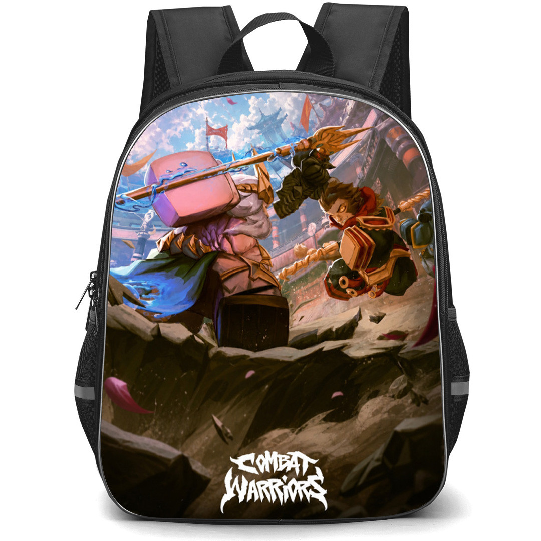 Roblox Combat Warriors Backpack School Bag StudentPack - Roblox Combat Warriors Fighting in Temple Game Poster