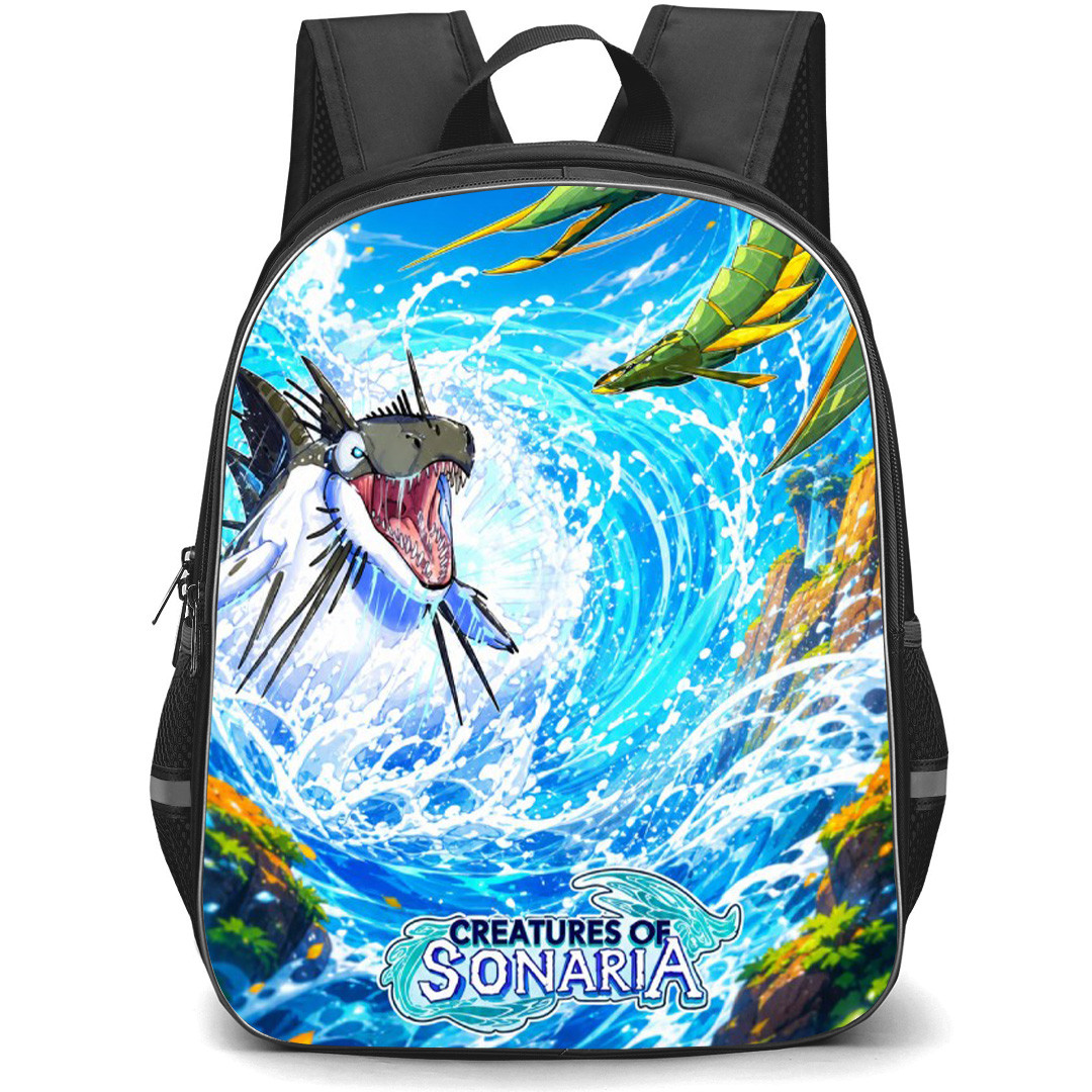 Roblox Creatures of Sonaria Backpack School Bag StudentPack - Roblox Creatures of Sonaria Fish Dragon Game Poster