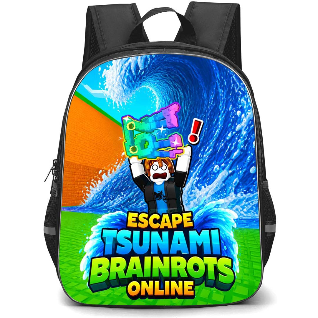 Roblox Escape Tsunami For Brainrots Backpack School Bag StudentPack - Roblox Escape Tsunami Exclamation Mark Game Poster
