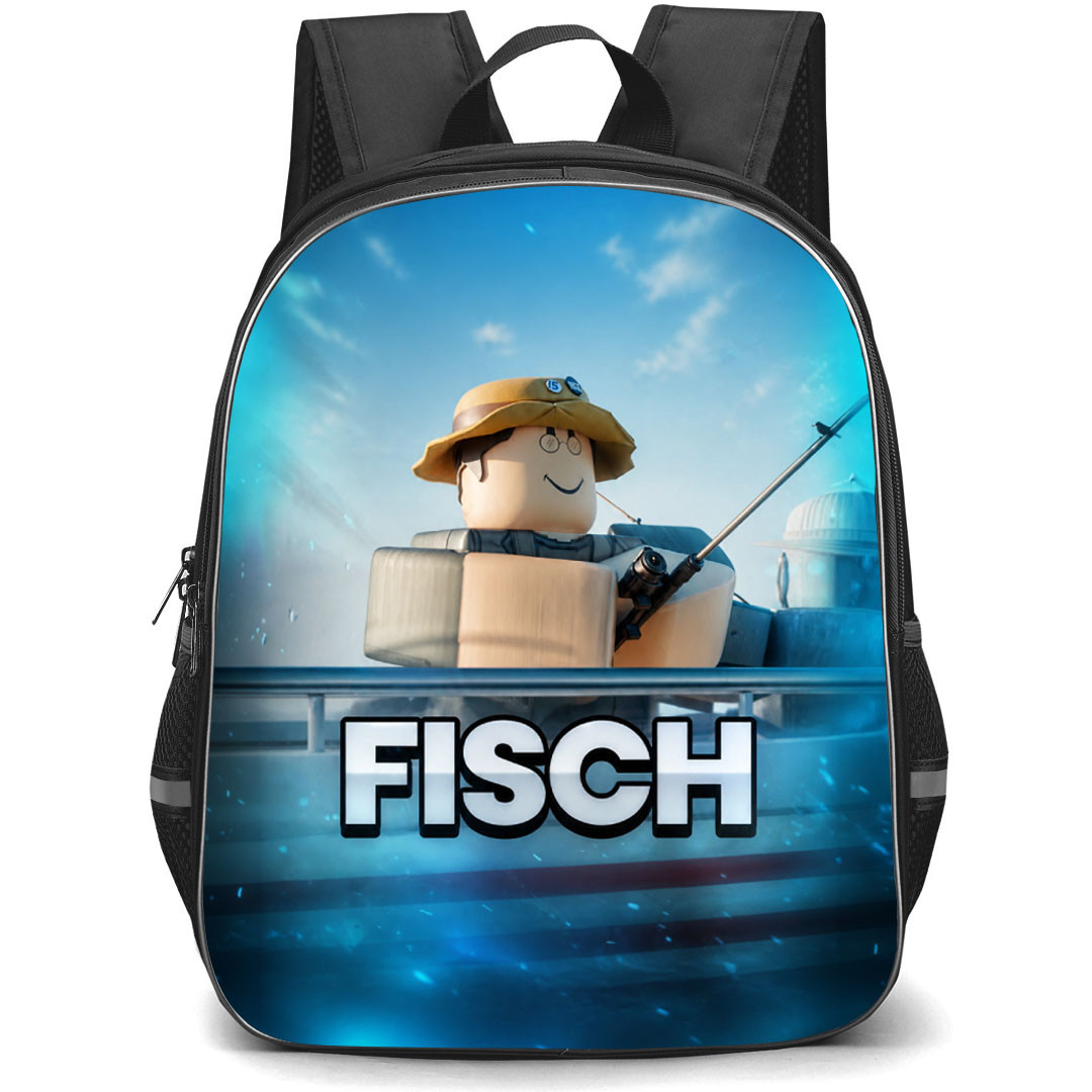 Roblox Fisch Backpack School Bag StudentPack - Roblox Fisch Fish Smiling Portrait Series Poster