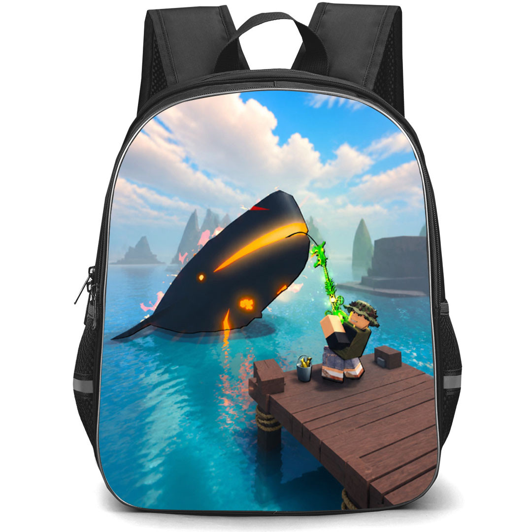 Roblox Fisch Backpack School Bag StudentPack - Roblox Fisch Moby Whale Poster