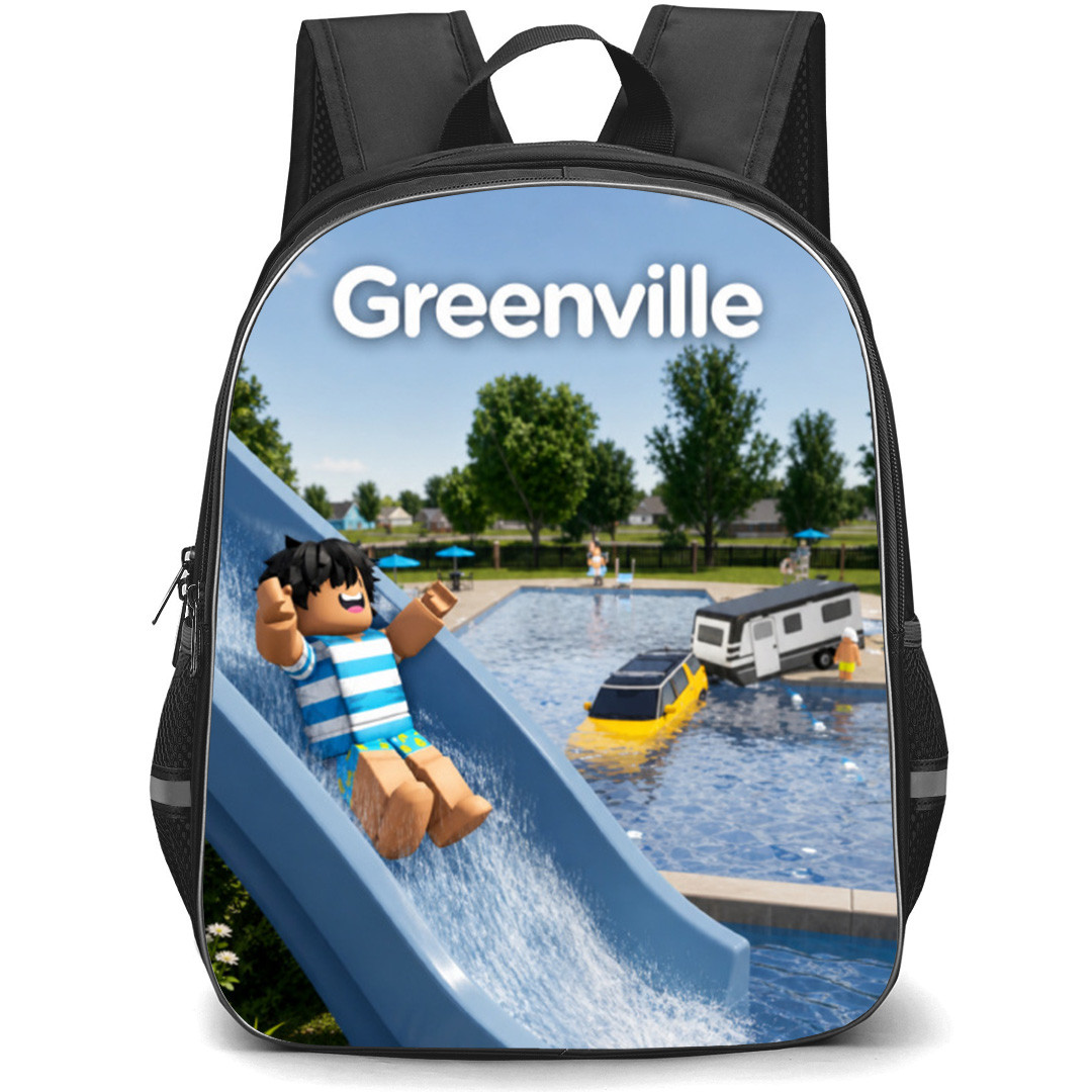 Roblox Greenville Backpack School Bag StudentPack - Roblox Greenville Pool Slide Game Poster