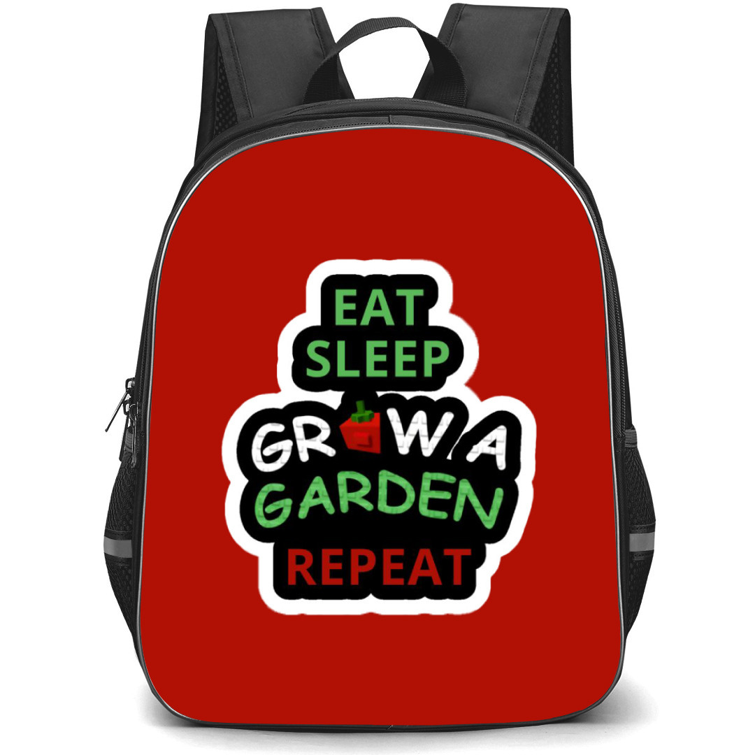 Roblox Grow a Garden Backpack StudentPack - Grow a Garden Series Logo Wordmark On Red Background