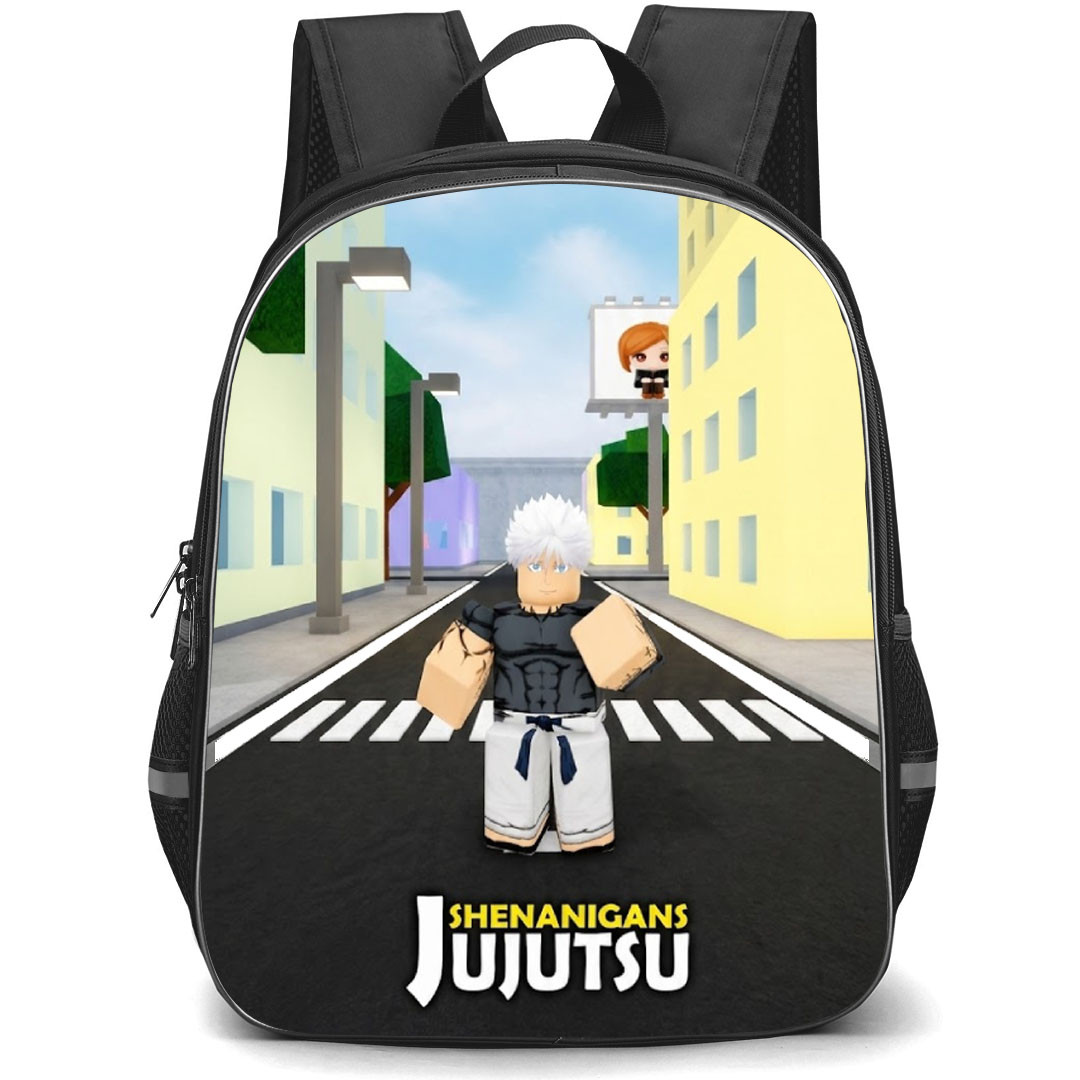 Roblox Jujutsu Shenanigans Satoru Backpack School Bag StudentPack - Satoru Street Portrait Poster