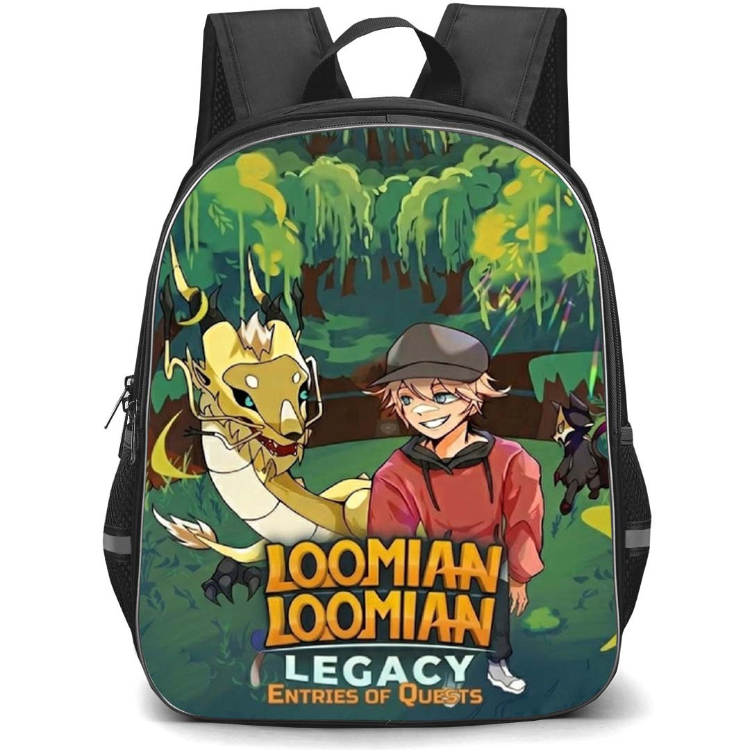 Roblox Loomian Legacy Backpack School Bag StudentPack - Roblox Loomian Legacy Smiling Portrait Illustration Fan Art Poster
